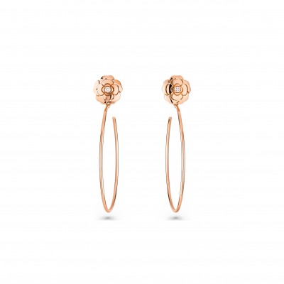 CHANEL EXTRAIT DE CAMÉLIA HOOP EARRINGS J11844